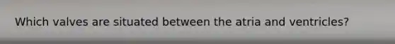 Which valves are situated between the atria and ventricles?