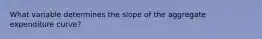 What variable determines the slope of the aggregate expenditure curve?