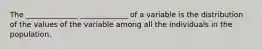 The ______________ _____________ of a variable is the distribution of the values of the variable among all the individuals in the population.