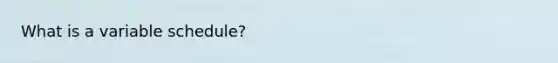 What is a variable schedule?