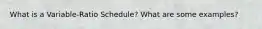 What is a Variable-Ratio Schedule? What are some examples?