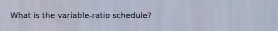 What is the variable-ratio schedule?