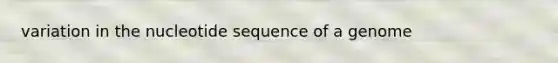 variation in the nucleotide sequence of a genome