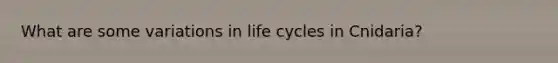 What are some variations in life cycles in Cnidaria?