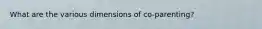 What are the various dimensions of co-parenting?