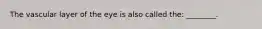 The vascular layer of the eye is also called the: ________.