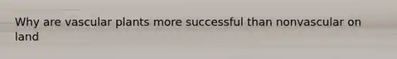 Why are vascular plants more successful than nonvascular on land