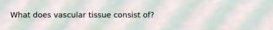 What does vascular tissue consist of?