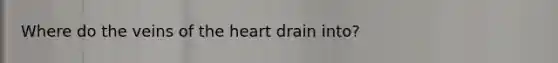 Where do the veins of the heart drain into?