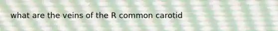 what are the veins of the R common carotid