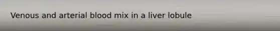 Venous and arterial blood mix in a liver lobule