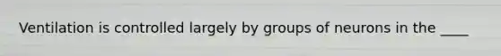 Ventilation is controlled largely by groups of neurons in the ____