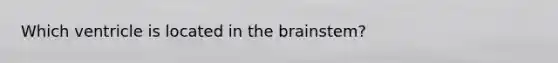 Which ventricle is located in the brainstem?