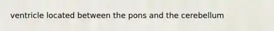 ventricle located between the pons and the cerebellum