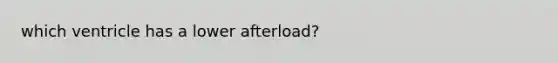 which ventricle has a lower afterload?