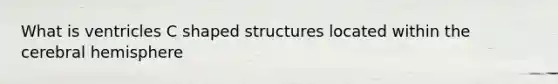 What is ventricles C shaped structures located within the cerebral hemisphere