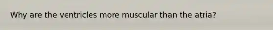 Why are the ventricles more muscular than the atria?