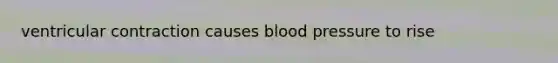ventricular contraction causes blood pressure to rise