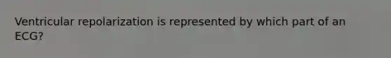 Ventricular repolarization is represented by which part of an ECG?