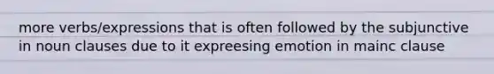 more verbs/expressions that is often followed by the subjunctive in noun clauses due to it expreesing emotion in mainc clause