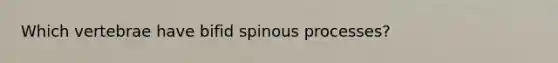 Which vertebrae have bifid spinous processes?