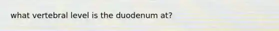 what vertebral level is the duodenum at?