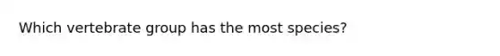 Which vertebrate group has the most species?