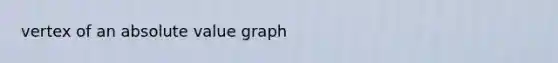 vertex of an absolute value graph