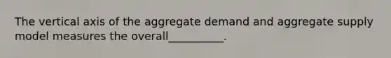The vertical axis of the aggregate demand and aggregate supply model measures the overall__________.