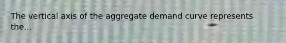 The vertical axis of the aggregate demand curve represents the...