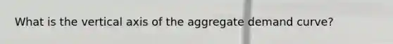 What is the vertical axis of the aggregate demand curve?