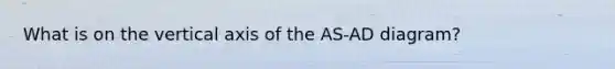 What is on the vertical axis of the AS-AD diagram?