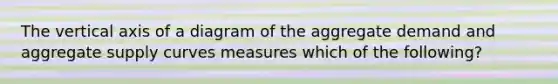 The vertical axis of a diagram of the aggregate demand and aggregate supply curves measures which of the following?