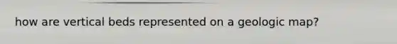 how are vertical beds represented on a geologic map?
