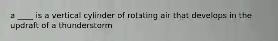 a ____ is a vertical cylinder of rotating air that develops in the updraft of a thunderstorm