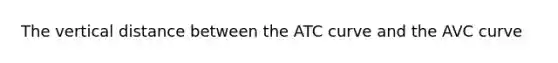 The vertical distance between the ATC curve and the AVC curve