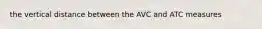 the vertical distance between the AVC and ATC measures