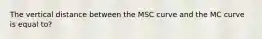 The vertical distance between the MSC curve and the MC curve is equal to?