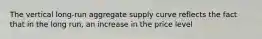 The vertical long‐run aggregate supply curve reflects the fact that in the long run, an increase in the price level