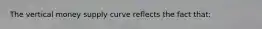 The vertical money supply curve reflects the fact that: