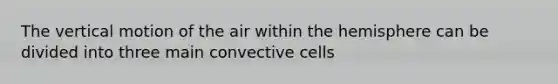 The vertical motion of the air within the hemisphere can be divided into three main convective cells