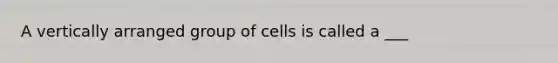 A vertically arranged group of cells is called a ___