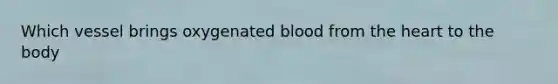 Which vessel brings oxygenated blood from the heart to the body