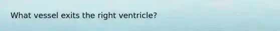 What vessel exits the right ventricle?