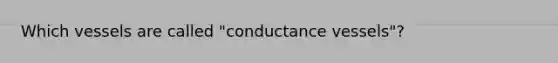 Which vessels are called "conductance vessels"?