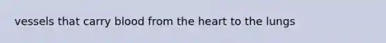 vessels that carry blood from the heart to the lungs