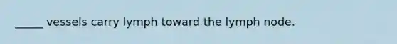 _____ vessels carry lymph toward the lymph node.