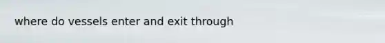 where do vessels enter and exit through