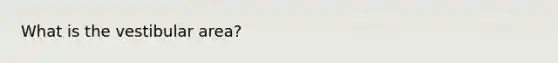 What is the vestibular area?