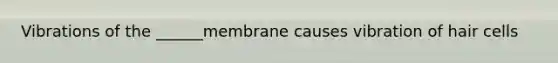 Vibrations of the ______membrane causes vibration of hair cells